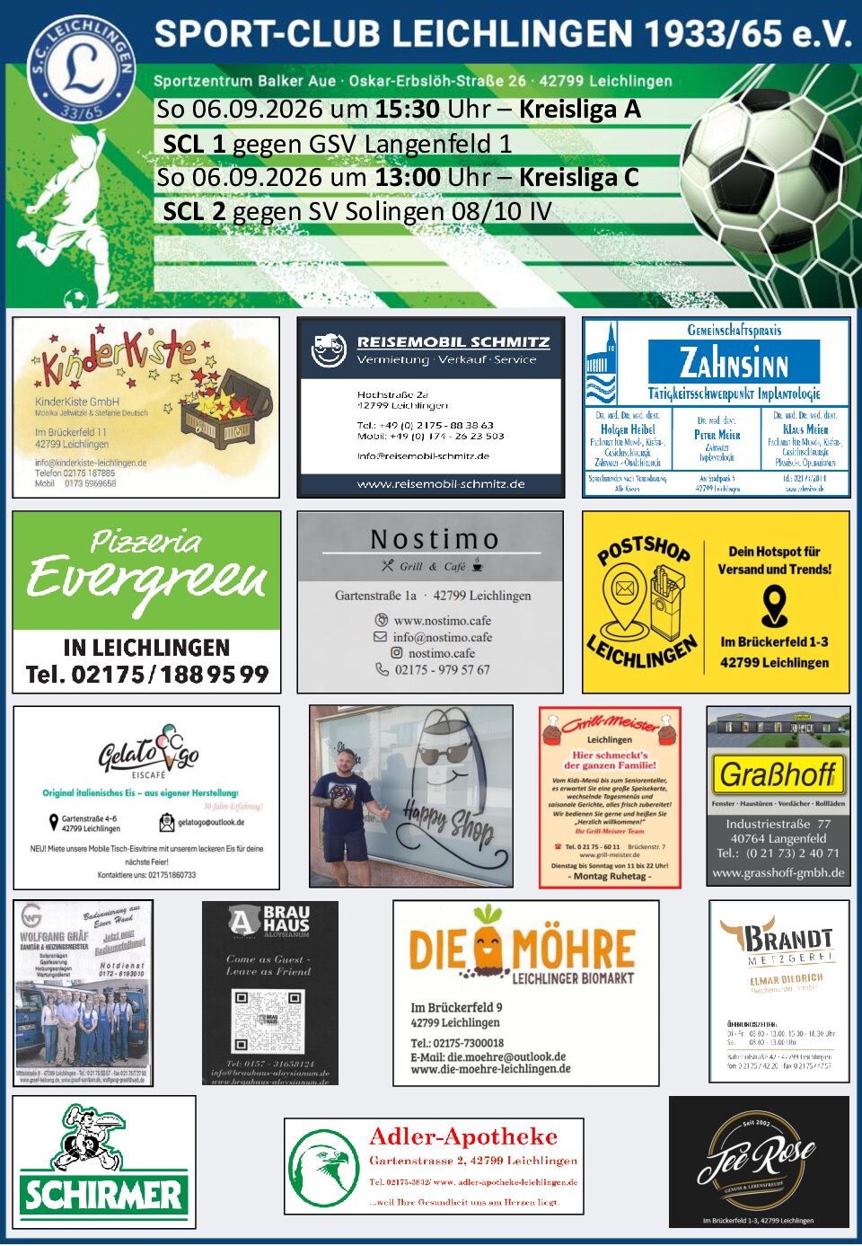 Spielankündigung A3 Hochformat 06.09.2026
